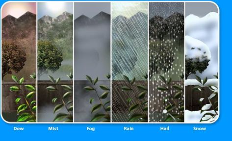 There are many forms of precipitation to be found in every climate. Here are 9 types of precipitation described in brief with picture. Types Of Rainfall, Water Cycle Diagram, Types Of Precipitation, Biology Projects, Freezing Rain, Science Vocabulary, Small Clouds, Earth Surface, Water Cycle