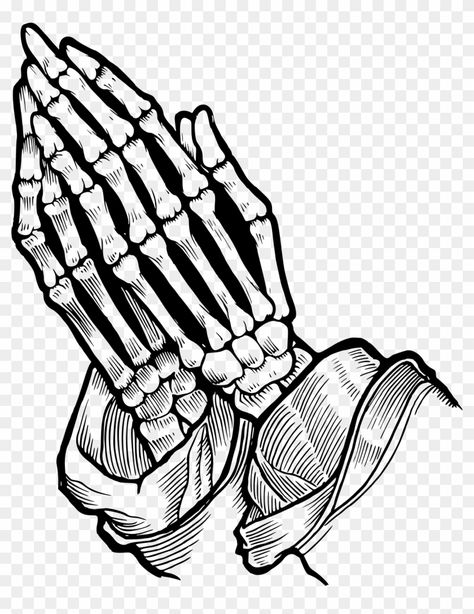 Skeleton Hands Tattoo, Praying Skeleton Hands, Praying Hands Clipart, Praying Hands Drawing, Praying Skeleton, Praying Hands Tattoo Design, Bone Drawing, Praying Hands Tattoo, Hands Tattoo