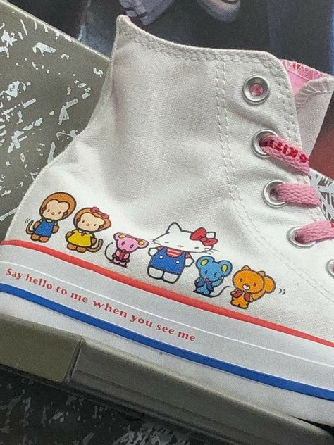 Hello Kitty Shoes, Charmmy Kitty, Kitty Clothes, Hello Kitty Clothes, Dr Shoes, Hype Shoes, Hello Kitty Items, Aesthetic Shoes, Swag Shoes