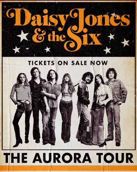 Daisy Jones And The Six Aesthetic Poster, Daisy Jones And The Six Wallpaper, 70s Queen, Daisy Jones And The Six, Daisy Jones, Dorm Posters, I Love Cinema, Poster Room, Tour Posters