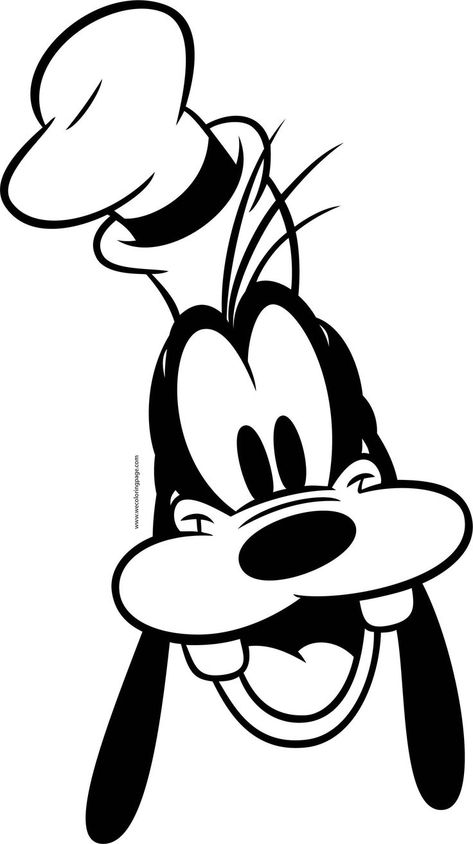 Goofy Coloring Pages, Coloring Face, Disney Characters Goofy, Face Coloring, Goofy Face, Disney Silhouette, Goofy Disney, Disney Drawings Sketches, Goofy Drawing