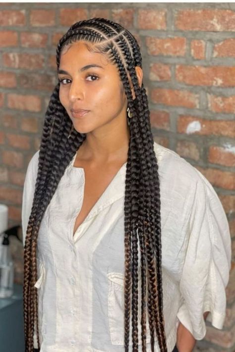 Cornrows Braids For Black Women, Big Box Braids Hairstyles, Feed In Braids Hairstyles, African Hair Braiding Styles, Braid Hairstyle, Box Braids Hairstyles For Black Women, Braids Hairstyles Pictures, Braided Cornrow Hairstyles, Cute Box Braids Hairstyles