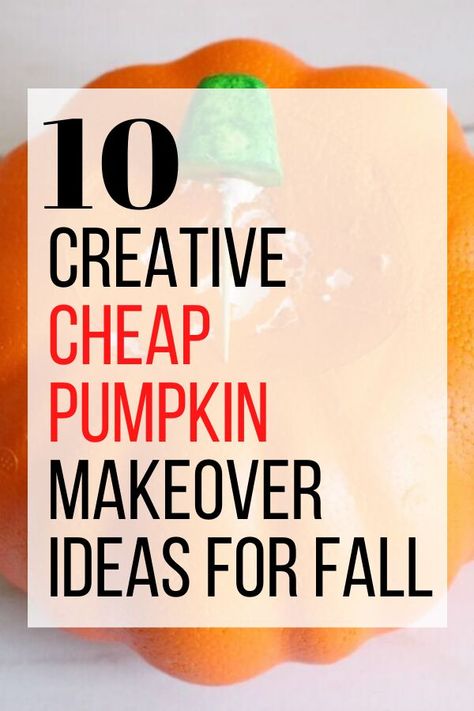 Plastic Pumpkins Makeover, Mantel Living Room, Pumpkin Makeover, Fall On A Budget, Spooky Halloween Crafts, Plastic Pumpkins, Dollar Store Hacks, Fall Stuff, Foam Pumpkins