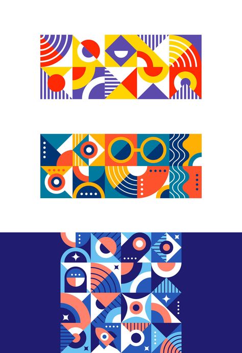 Geometric Design of Grid-Based Art — The Designest Geometric Pattern Illustration, Graphic Design Geometric Shapes, Neo Geometric Design, Geometric Shapes Design Pattern, Geometric Poster Design Graphics, Graphic Geometric Design, Abstract Geometric Design, Geometric Shapes Design Art, Shape Illustration Design