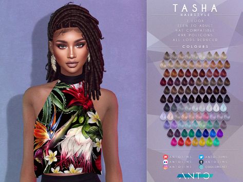 The Sims Resource - [Patreon] Tasha Hairstyle 4c Hair Sims 4 Cc, Sims 4 Cc African American Hair, Sims 4 Urban Cc Hair Maxis Match, Black Sims 4 Cc Hair Locs, Butterfly Locs Sims 4 Cc, Sims 4 Cc Hair Alpha Black, Sims 4 Braids Cc Alpha, Sims 4 Locs Hair, Sims4 Cc Clothing Female Hair