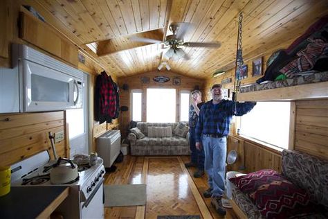 Ice fishing goes upscale in Mille Lacs, Minn. - Travel - Destination Travel - US and Canada | NBC News Tiny Cabins Interiors, Ice Fishing Huts, Ice Hut, Hunting Shack, Ice Shanty, Ice Fishing Shack, Ice Fishing House, Fishing Shack, Fishing Stuff