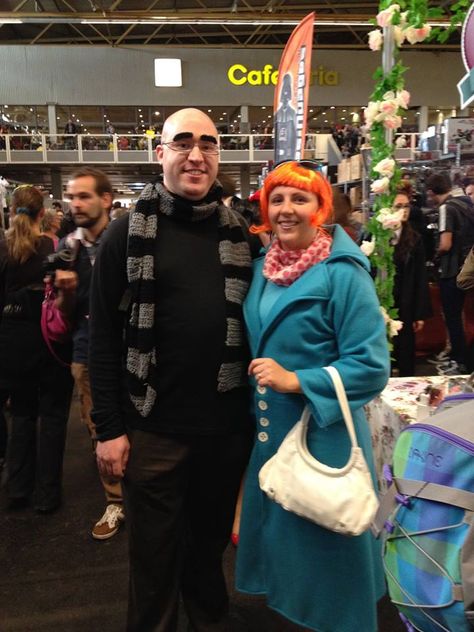 Us cosplaying as Gru and Lucy Wilde. Was a lot of work on the outfits but it was all worth it :) #despicableme2 #gru #lucywilde Gru And Lucy Matching Wallpaper, Lucy And Gru Costume, Gru And Lucy Costume, Gru Costume, Gru And Lucy, Lucy Costume, Lucy Wilde, Couple Costume, Despicable Me 2