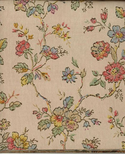 Vintage Flower Print Pattern, Chintz Flower, 1940s Wallpaper, Vintage Wallpaper Patterns, Flower Print Pattern, Old Patterns, Vintage Flowers Wallpaper, Vintage Flower Prints, Textile Prints Design