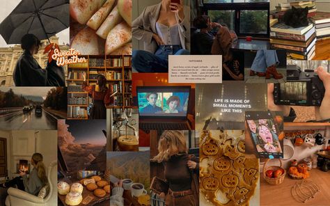 fall vibes
fall aesthetic
taylor swift 
folklore
cinnamon rolls
pumpkins and apples
harry potter
twilight
coffee Aesthetic October, Desktop Wallpaper Fall, September Wallpaper, Wallpaper Backgrounds Aesthetic, October Wallpaper, Cute Laptop Wallpaper, Backgrounds Aesthetic, Book Wallpaper, Macbook Wallpaper