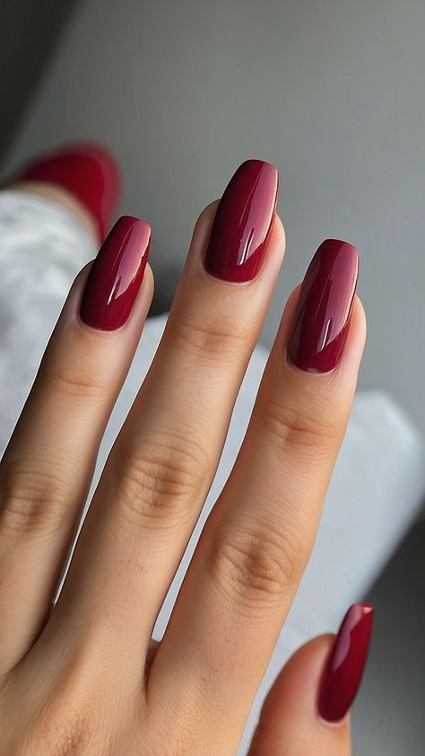 Achieve a stunning manicure look with dark wine red nails Explore unique designs ideas and inspirations for your next manicure whether you prefer dark cherry black or wine shades Discover beautiful art and short nail design suggestions in elegant dark cherry aesthetics perfect for fall Embrace the vampy and bright aesthetic this season with our collection of dark wine red nail designs Dark Shade Nails, Dark Red Nails Gel, Cherry Wine Nails With Design, Dark Red Acrylics, Cranberry Nail Color, Dark Wine Red Nails, Cherry Red Nail Designs, Fancy Nail Salon, Dark Cherry Red Nails