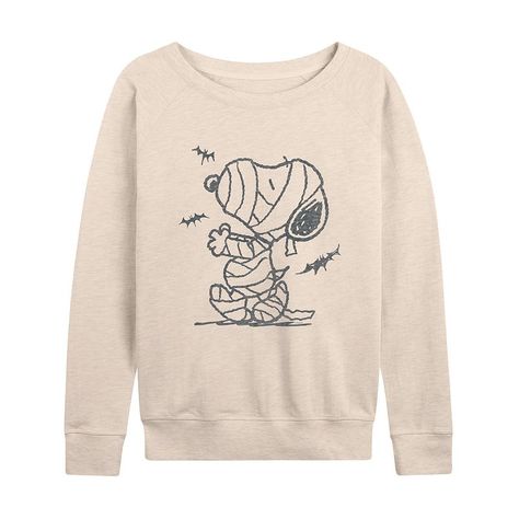 She will love showing off her style with this Women's Peanuts Snoopy Mummy Halloween Pullover. FEATURES Long sleeves ScoopneckFABRIC & CARE Cotton/Polyester Machine wash Imported Size: Xxl. Color: Beige. Gender: female. Age Group: adult. Mummy Halloween, Trending Graphic Tees, Halloween Mummy, Turtleneck Sweatshirt, Halloween Inspiration, Oversized Pullover, Toddler Boy Outfits, Peanuts Snoopy, Top Graphic Tees