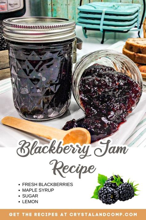 Recipes From Heaven Blackberry Jam Recipe, 30 Minute Meals Chicken, Homemade Blackberry Jam, Blackberry Jam Recipes, Recipe Ingredients List, Crockpot Pasta Recipes, Berry Parfait, Blackberry Jam, Fourth Of July Food