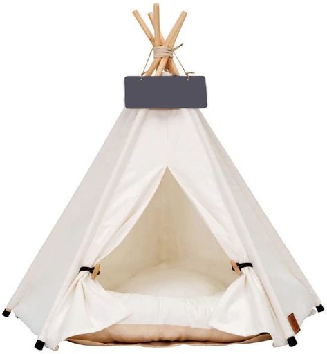 My dog naps away the day in this! Loves it 🐾 Bed Tents, Dog Teepee, Pet Teepee, Teepee Bed, Cat Tent, Puppy House, Bed Tent, Teepee Tent, Cat Bed Furniture