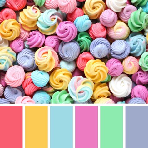 Candy Gore Color Palette, Cupcake Color Palette, Candy Pallete Color, Cheesecake Color Palette, Cotton Candy Pallete, Palette Challenge, Food Inspired, Candy Pop, Color Palette Challenge