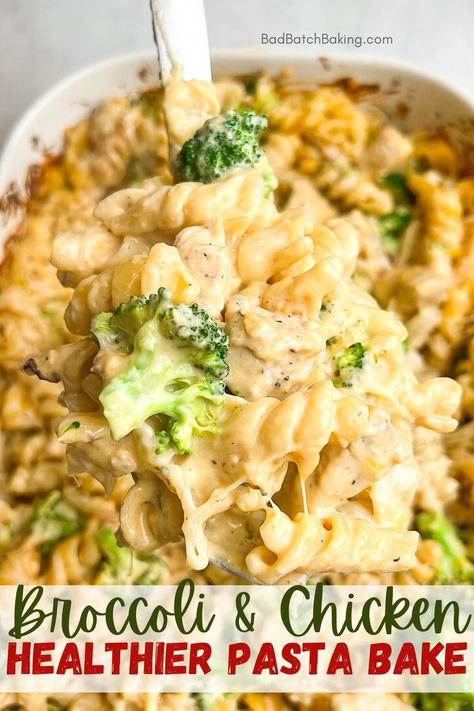 Broccoli chicken pasta bake Barilla Protein Plus Pasta Recipes, Chicken Broccoli Pasta Bake Easy, Gluten Free Rotini Pasta Recipes, Cheesy Bacon Chicken Pasta With Broccoli, Chicken And Broccoli Baked Ziti, Healthy Chicken And Broccoli Pasta, Chicken Broccoli Dinner Recipes, Chicken Pasta Oven Bake, Creamy Chicken Pasta Bake Recipes