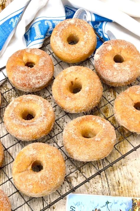 Baked Yeast Doughnuts: Light, Fluffy and Flavourful | Tin and Thyme Yeast Doughnut Recipe Baked, Yeast Donuts Baked, Baked Yeast Donuts With Donut Pan, Baked Yeast Doughnut Recipes, Baked Yeast Donut Recipes, Doughnuts Recipe No Yeast, Honey Oat Quick Bread, Oat Quick Bread, Tasty Cake Recipes