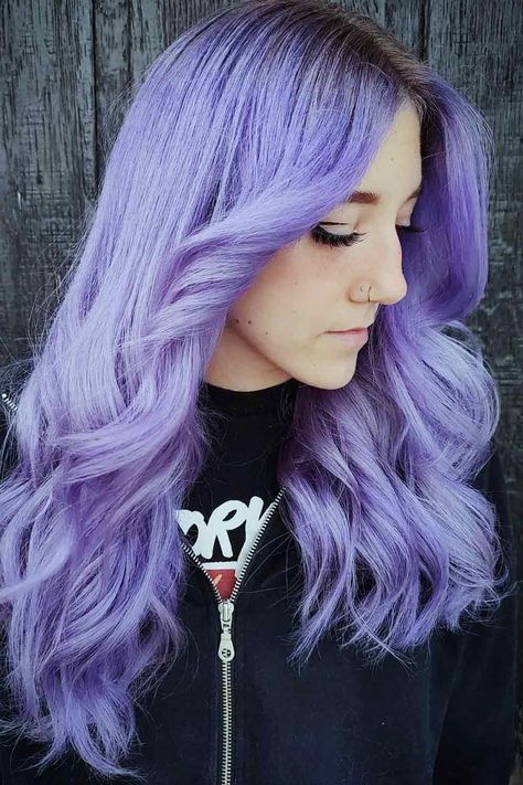 Purple Hair Ideas to Get Inspired Right Now Purple And Platinum Hair, Purple Hair Styles, Purple Hair Ideas, Bright Purple Hair, Pastel Purple Hair, Purple Hair Color, Light Purple Hair, Purple Ombre Hair, Dark Purple Hair