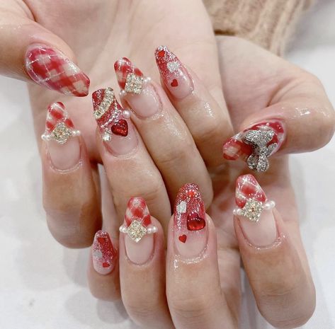 Photoshoot Nails, Punk Nails, February Nails, Pretty Gel Nails, Really Cute Nails, Jelly Nails, Kawaii Nails, Short Acrylic Nails Designs, Christmas Photoshoot