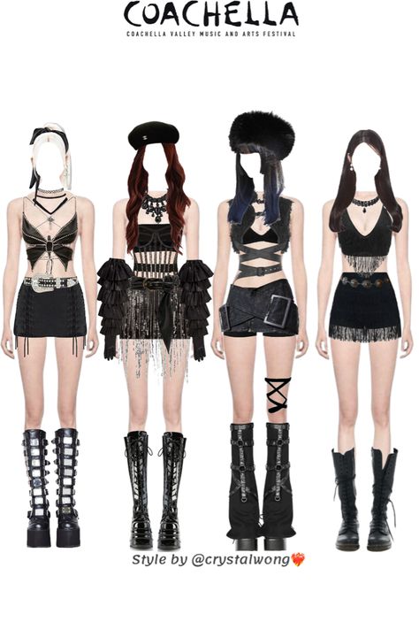 Coachella Outfits Ideas, Kpop Outfits Ideas, Idol Outfit Ideas, Kpop Outfit Ideas, Stage Outfits Ideas, Jus Tomat, Coachella Inspired Outfits, Coachella Outfit Ideas, Bp Outfits