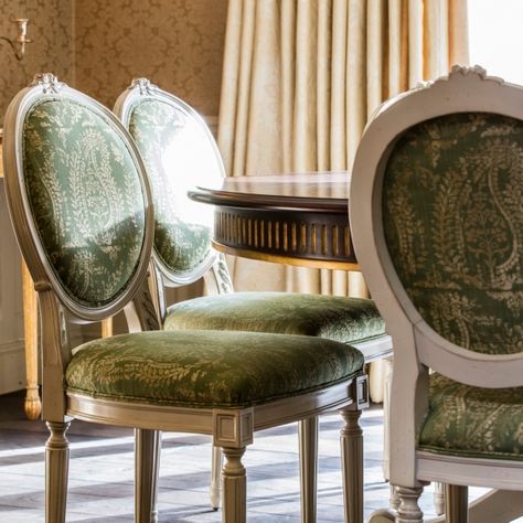 French Dining Chairs - Louis XVI - Dining Chairs Romantic Furniture, Louis Xvi Chair, Louis Xvi Furniture, Louis Chairs, French Dining Chairs, County House, French Chairs, Princess House, Chichester