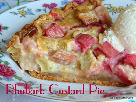 Strawberry Rhubarb Custard Pie, Rhubarb Custard Pie, Rhubarb Pudding, Rhubarb Custard Pies, Rhubarb Custard, Rhubarb Desserts, Rhubarb Pie, Rhubarb And Custard, Custard Pie