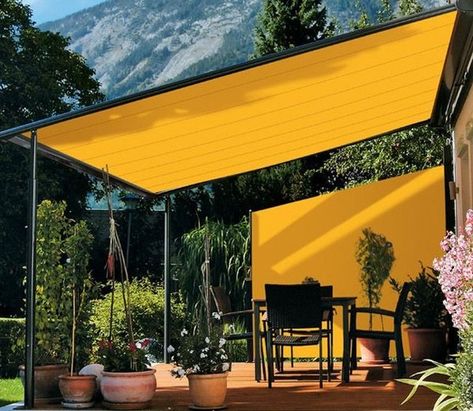 13 Creative Ways to Cover Your Patio | Hunker Deck Awnings, Deck Shade, Canopy Ideas, Add Aesthetic, Pergola Diy, Backyard Canopy, Backyard Shade, Shade Ideas, Garden Canopy