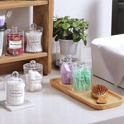 Apothecary jars bathroom