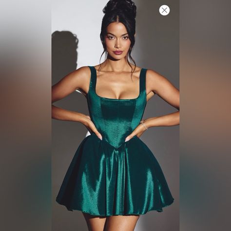 Green hoco dress short