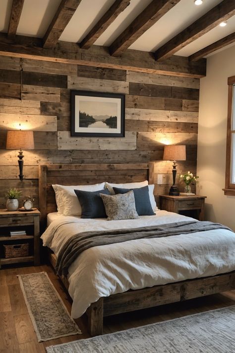 20 Rustic Bedroom Inspirations For Cozy Living – ToolzView Rustic Country Bedroom, Country Bedroom Decorating Ideas, Rustic Country Bedrooms, Rustic Bedroom Inspiration, Country Bedroom Decor, Rustic Wooden Furniture, Farmhouse Vibes, Rustic Bedroom Decor, Bedroom Decorating Ideas