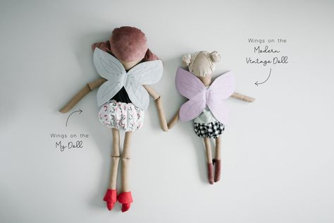 Doll Fairy wings sewing pattern by Kyla Something Wing Sewing Pattern, Easy Fairy Wings, Fairy Wing Pattern, Butterfly Wings Tutorial, Wing Tutorial, Diy Fairy Wings, Wings Pattern, Wing Pattern, Fabric Flower Bouquet