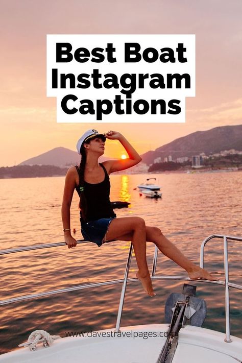 This collection of boat captions for Instagram along with selected quotes will really… float your boat! Row Your Boat Quotes, Whatever Floats Your Boat Quote, Boat Ig Captions, Caption For Boat Picture, Funny Boat Quotes Humor, Insta Captions For Boat Pics, Boat Day Captions Instagram, Summer Lake Instagram Captions, Sailing Captions Instagram