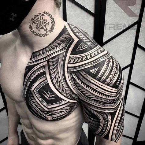 Tribal Half Sleeve Tattoo Polynesian Tattoo Sleeve, Tato Maori, Shoulder Sleeve Tattoos, Cool Half Sleeve Tattoos, Maori Tattoo Designs, Tattoo Prices, Half Sleeve Tattoos For Guys, Chest Tattoo Men, Arm Sleeve Tattoos