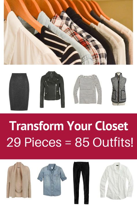 Transform Your Closet with The Essential Capsule Wardrobe E-Book: Winter 2015 Collection.  Turn 29 Pieces into 85 Outfits! Wardrobe Checklist, 27 Piece, Weekend Packing, Classy Yet Trendy, Capsule Closet, Closet Wardrobe, Wardrobe Clothes, Packing Guide, Outfits Classy