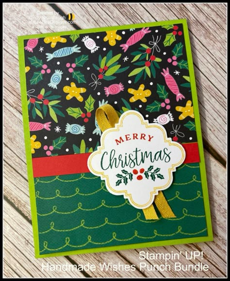 Stampin Up Handmade Wishes Cards, Handmade Wishes Bundle Stampin Up Cards, Handmade Wishes Stampin Up Cards, Stampin Up Celebrate Everything Dsp, Stampin Up Handmade Wishes, Celebrate Everything Dsp, Christmas Hanging Baskets, Papercraft Christmas Cards, Christmas Scent