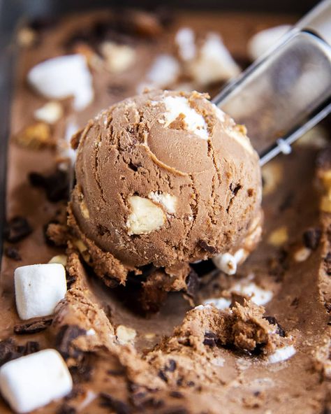 Rocky Road Ice Cream Aesthetic, Ice Cream Rocky Road, Homemade Rocky Road Ice Cream, Herondale Aesthetic, Homemade Rocky Road, Br Ice Cream, Kit Herondale, Rocky Road Ice Cream, Food Reference