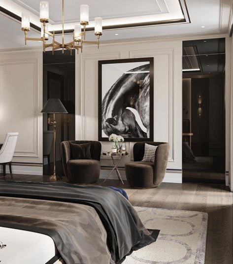 Glam Interior Design, Luxury Bedrooms, Classical Interior, Classy Bedroom, Modern Luxury Bedroom, Royal Park, Sophisticated Decor, Classic Bedroom, Luxury Bedroom