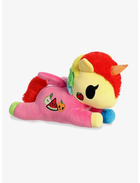 Tokidoki Fruttina Unicorno Squishy Plush Tokidoki Characters, Red Strawberry, A Fruit, Colorful Design, Kid Tees, Color Themes, Animal Plush Toys, Stuffed Animal, Plush Toy