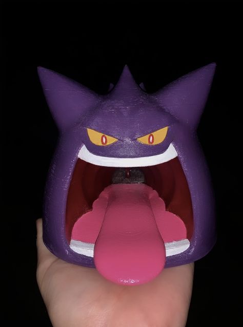 Gigantamax Gengar, Purple Ghost, Scary Gift, Gengar Pokemon, Ghost Pokemon, Spooky Home Decor, Desk Buddy, Spooky Gifts, Spooky Scary