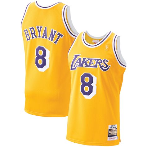 Classic Home 8 (1996-1997) Kobe Bryant Lakers, Bryant Basketball, Kobe Bryant 8, Lakers T Shirt, Lakers Kobe Bryant, Lakers Kobe, Nba Store, Classic Hats, Nba Jersey