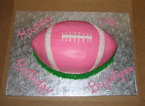 awesome Pretty In Pink Football Party, Pink Football Party, Football Baby Shower Theme, Chocolate Cake With Strawberries, Powder Puff Football, Football Themed Cakes, Blonde Vs Brunette, Football Cakes, Strawberries Cake