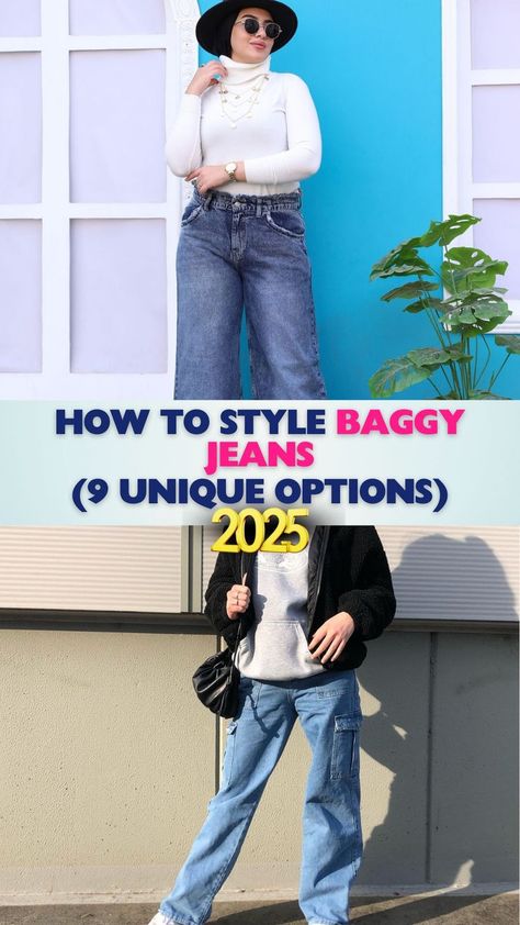 Ready to rock baggy jeans? Pair them with fitted tops, bold outerwear, and clever accessories to create stunning outfits. How To Style Baggy Jeans, Style Baggy Jeans, Fitted Tops, Styling Tricks, Stunning Outfits, Baggy Jeans, The Trend, How To Style, For Women