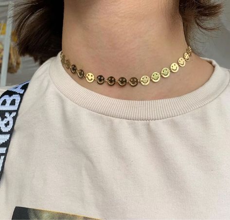 Andrea Lopez, Smiley Face Necklace, Braided Bracelet Diy, Face Necklace, Handmade Fashion Jewelry, Cool Necklaces, Handmade Fashion, Braided Bracelets, Stainless Steel Jewelry