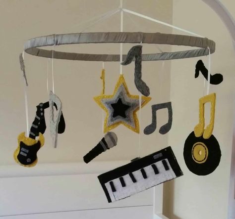 Rock And Roll Nursery, Music Gender, Music Themed Nursery, Music Nursery, Yard Crafts, Boy Nursery Themes, Baby Boy Nursery Themes, Baby Room Themes, Baby Nursery Themes