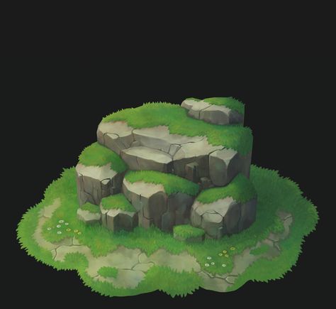 Stone Shapes, Cave Environment Concept Art, Cave Cartoon Background, Stylized Waterfall, Stylized Rock, 3d Stylized Environment, Stylized Game Environment, Stylized Rocks Concept Art, Nature Games