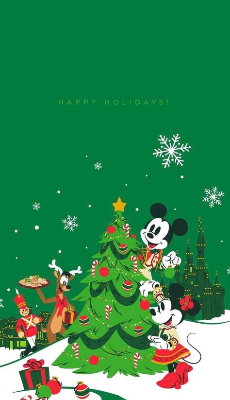 Christmas Disneyland Wallpaper, Mickey And Minnie Christmas Wallpaper, Disney Characters Christmas Wallpaper, Character Christmas Wallpaper, Disney Christmas Phone Wallpaper, Christmas Mickey Mouse Wallpaper, Disneyland Christmas Wallpaper, Mickey Christmas Wallpaper, Christmas Disney Wallpaper