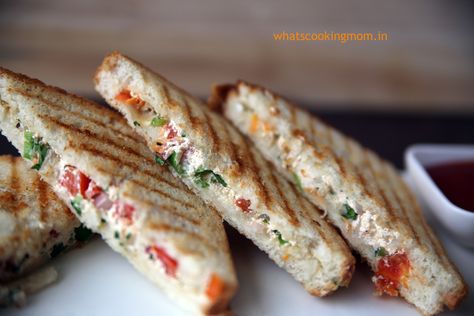 Healthy Recipes For Kids, Meals Kids Love, Grill Sandwich, Breakfast Recipes Kids, Whats Cooking, Tiffin Recipe, Easy To Make Breakfast, Vegetarian Breakfast Recipes, Recipes For Kids