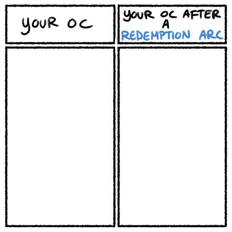 Oc Drawing Prompts, Redemption Arc, Art Exercises, Sketchbook Prompts, Oc Things, Drawing Meme, Character Sheet Template, Draw Your Oc, Character Prompts