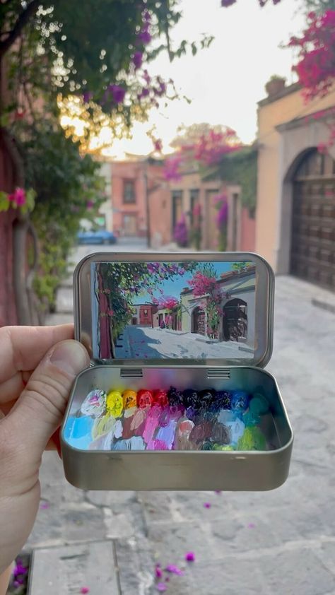 Altoid Tin Painting, Altoid Tin Paint Palette, Altoid Paint Tins, Altoid Tin Paint Set, Altoids Painting Kit, Tin Box Painting Ideas, Decorated Altoid Tins, Altoids Tin Crafts, Altoid Tin Crafts