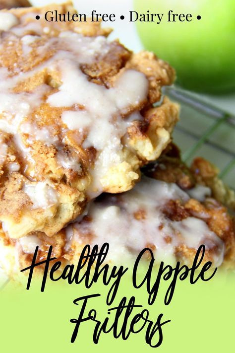 Healthy Apple Fritters, Dairy Free Apple Recipes, Apple Fritters Gluten Free, Holiday Brunch Party, Green Apple Recipes, Gluten Free Apple Recipes, Apple Breakfast Recipes, Healthy Apple Desserts, Gluten Free Brunch