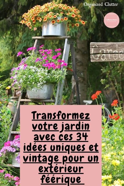 Transformez votre jardin avec ces 34 idées uniques et vintage pour un extérieur féérique ! Voici comment ramener charme et histoire avec de simples objets recyclés 🌺🔨✨  


#JardinVintage #DécoExtérieure #RecyclageChic #DIYJardin Living Room Decor Pieces, Tutu Table, Stepping Stones Diy, Small Kitchen Organization, Sunflower Decor, Article Design, Little Garden, Fall Decor Diy, Dream Decor